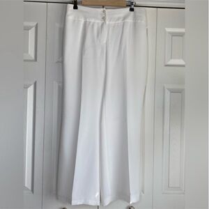 Women's Jones New York Collection Dress Pants White Straight Leg w/ Lining Sz 10